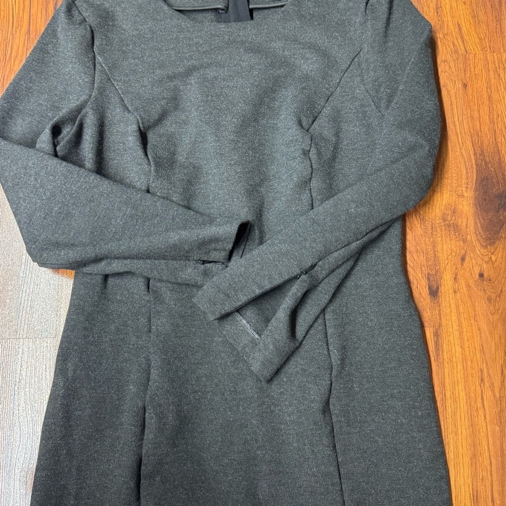 Pink Tartan Sheath Dress Long Sleeve XS Minimalist - Picture 4 of 7